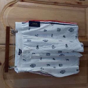 BNWT POLO RAL0H LAUREN3 SLEEPWEAR /LOUNGE SHORT SIZE XL POLO LOGOS ALLOVER